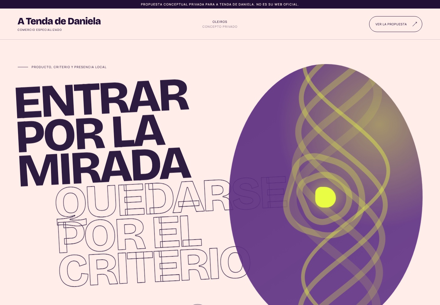 Concepto de portada web para un pequeño negocio